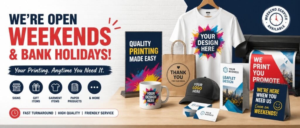 Weekend Printing Service Macclesfield
